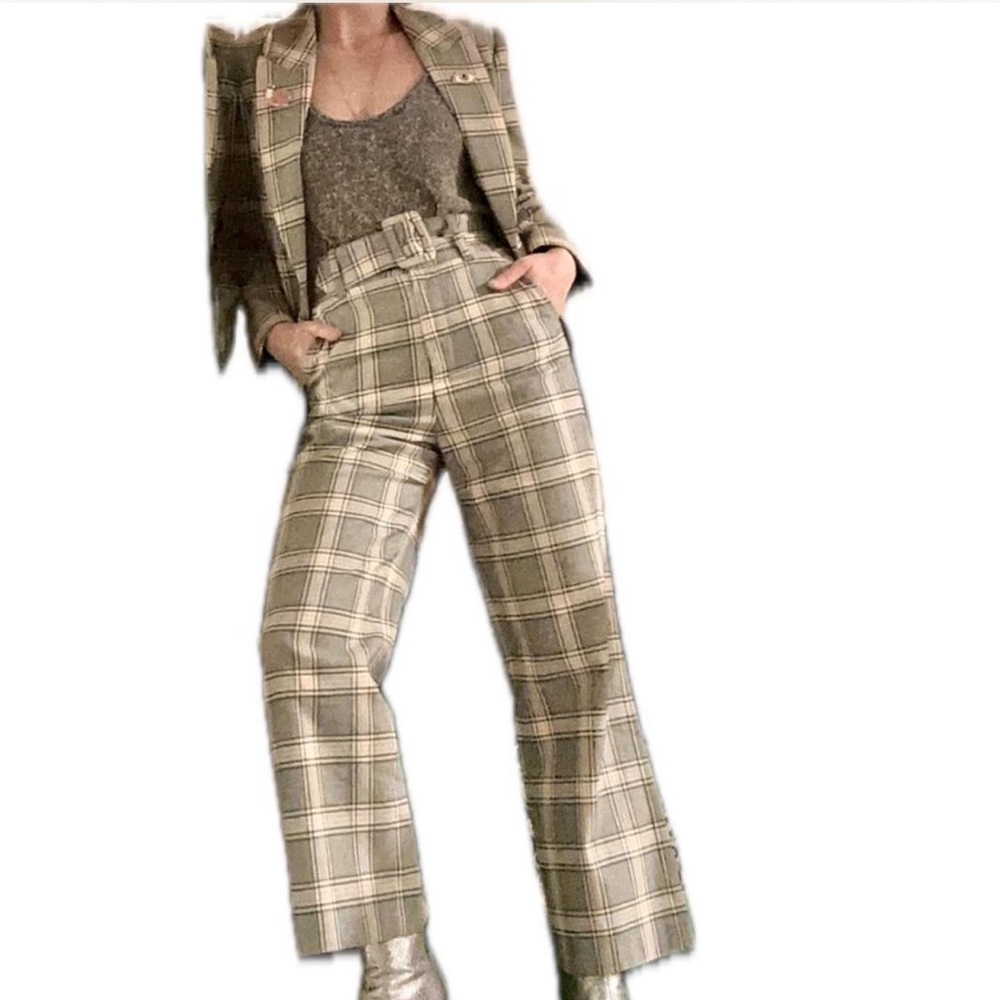 Joie Plaid Anilah Suit xs